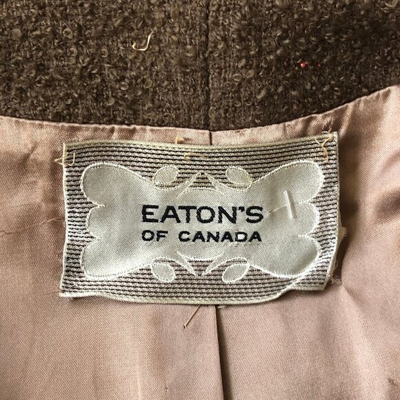 Vintage 50s Eatons fur collar jacket blazer, union made - Picture 14 of 16